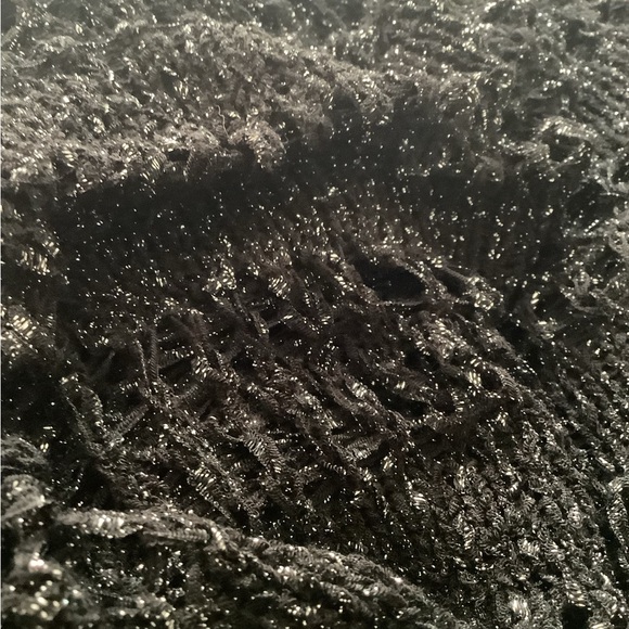 Express crocheted sweater black silver nice over leggings size medium. H… - Picture 11 of 12